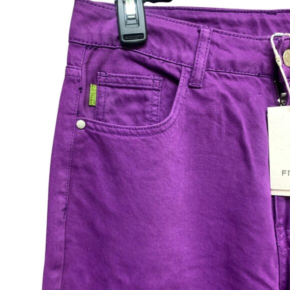 NEW FRNCH Paris Aline Violet Jeans Women’s Size 28 Wide Leg High Waisted Rise - Picture 8 of 15